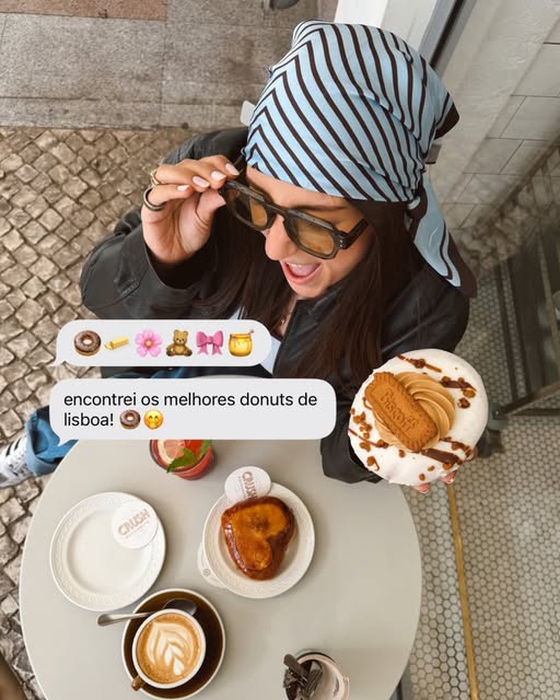 Doughnuts and coffee from above